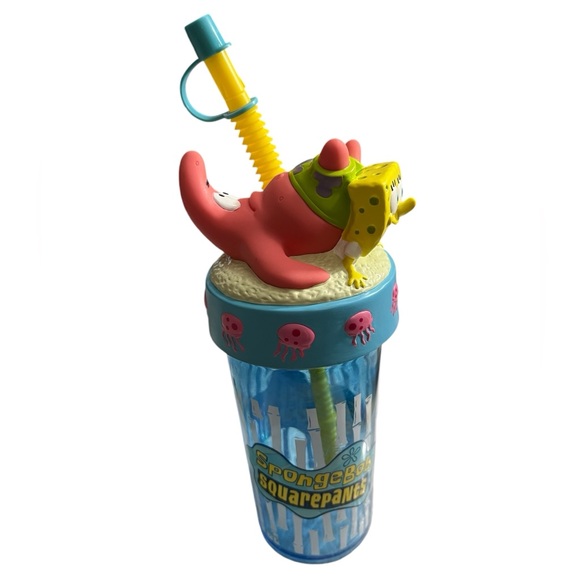 Sponge Bob / Patrick Tumbler Zak Designs With Covered Straw MINT CONDITION - Picture 1 of 6